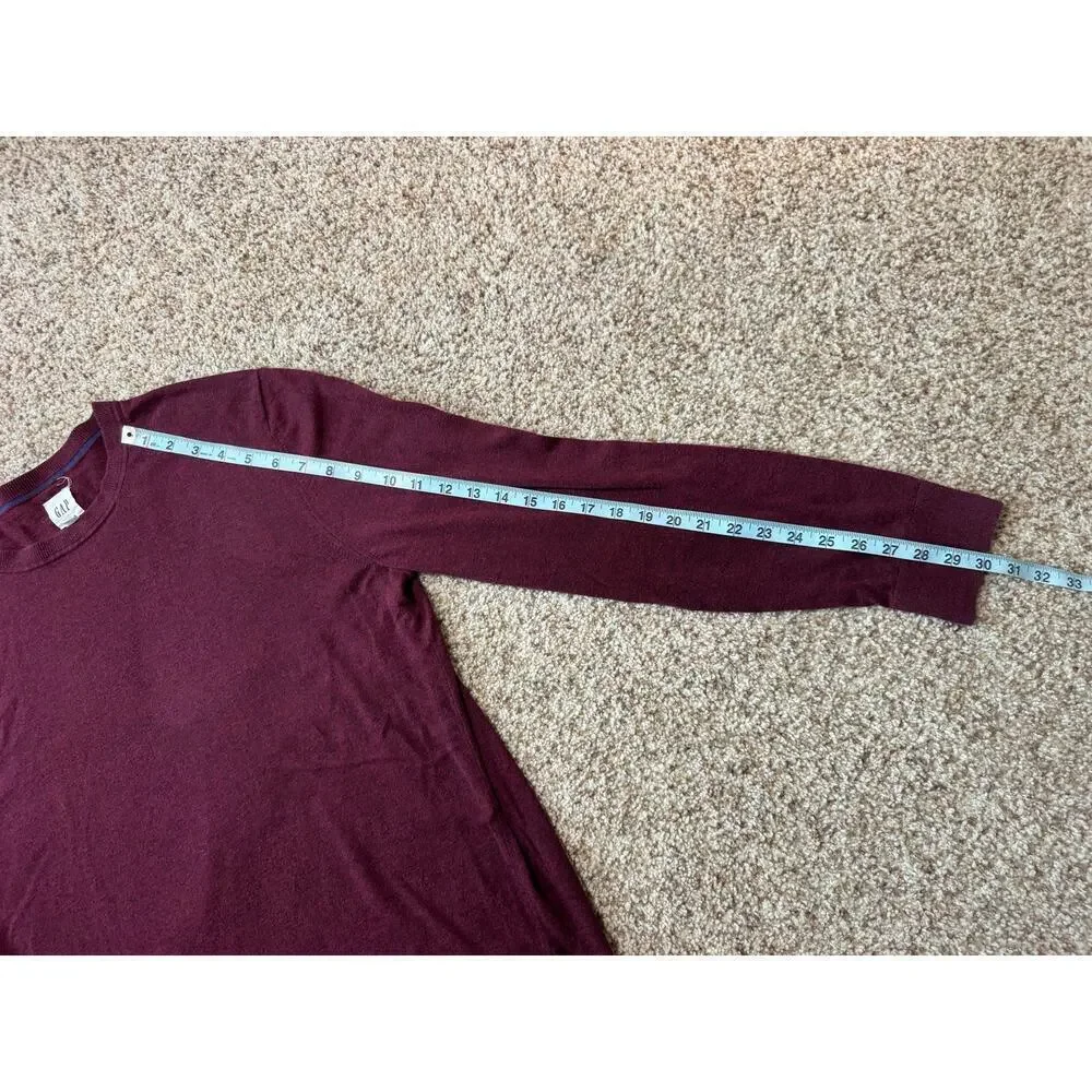 GAP pullover Crewneck, Lightweight, Cotton Blend sweater, Men's size LG; Maroon